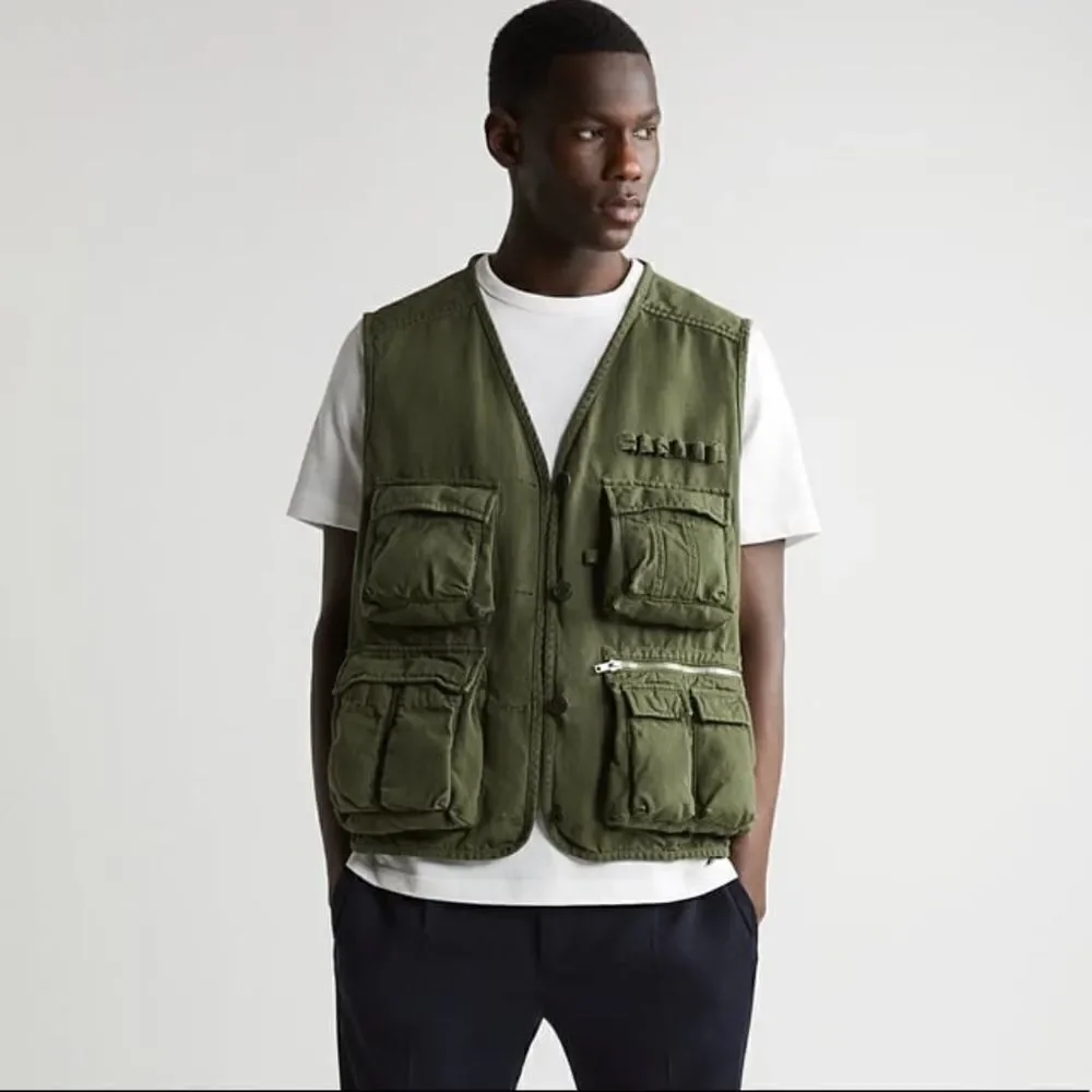 Zara Cotton Utility Vest New Medium